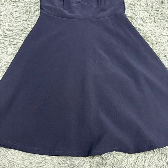 Monteau Sleeveless Navy Blue Fit n Flare Mini Dress Size Small - Picture 2 of 11